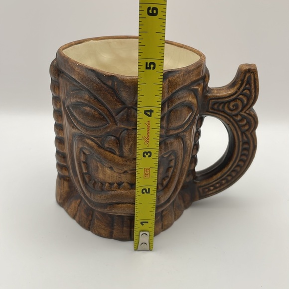 Treasure Craft Vintage 1971 Ceramic Hawaiian/Polynesian Hand Painted Tiki Mug - Picture 10 of 11